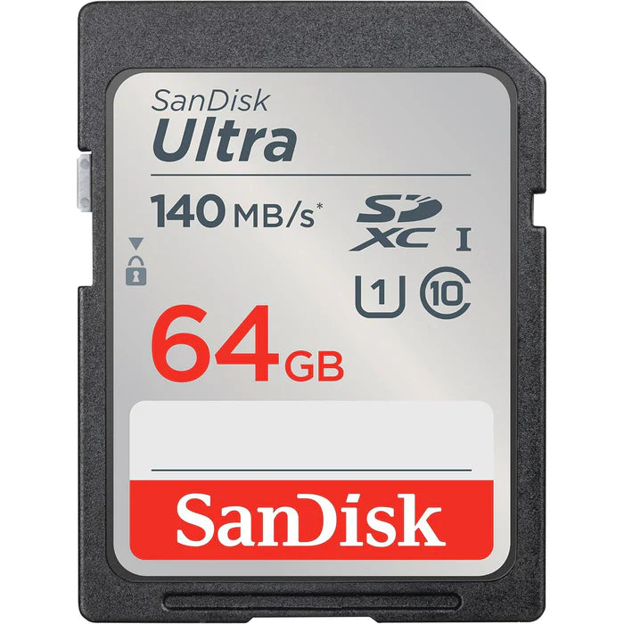 SanDisk Ultra 64GB SDXC Memory Card UHS-I – Up to 140MB/s