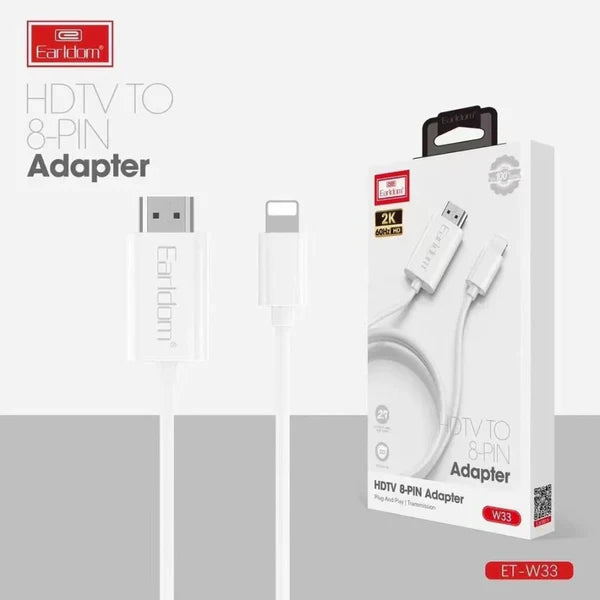 Earldom W33 Lightning to HDMI Cable 2M