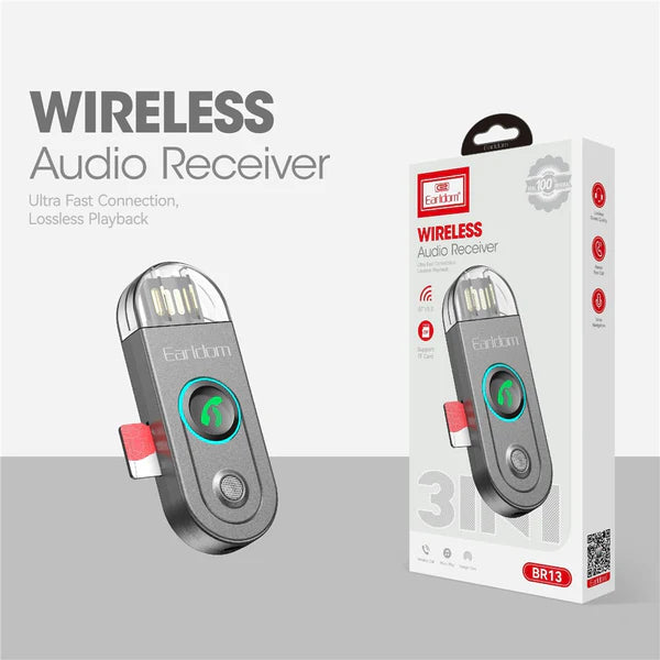 Earldom ET-BR13 Bluetooth 5.3 Audio Receiver – 3.5mm AUX Stereo Adapter