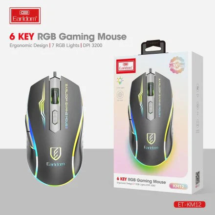 Earldom KM12 Wired RGB Gaming Mouse