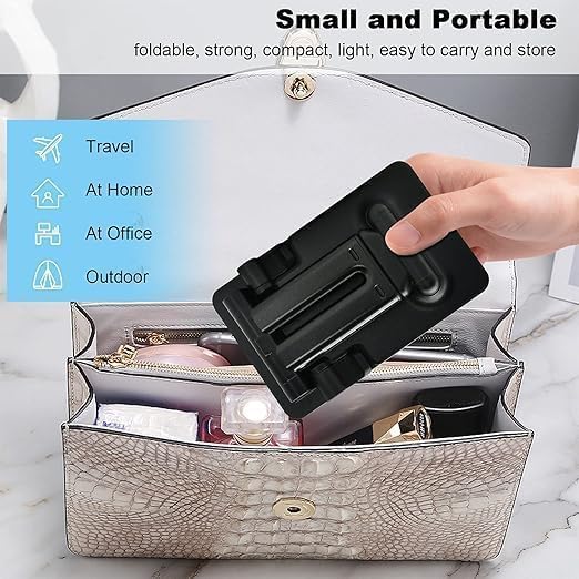 Earldom EH314 Pro-Grade Foldable Phone Stand (4.5–7.0”) – 180° Liftable, Non-Slip, Black – Reliable and Easy To Use