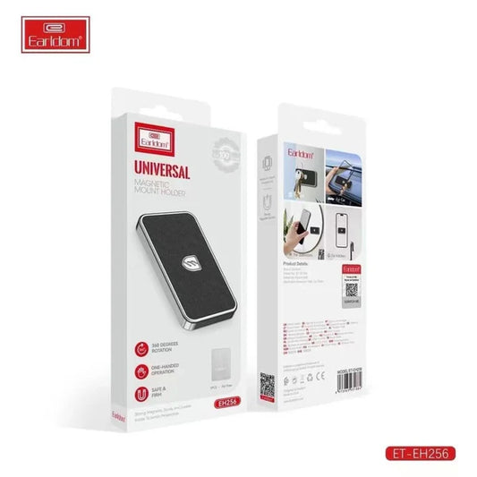 Earldom ET-EH256 Universal Magnetic Car Phone Mount – Black Leather