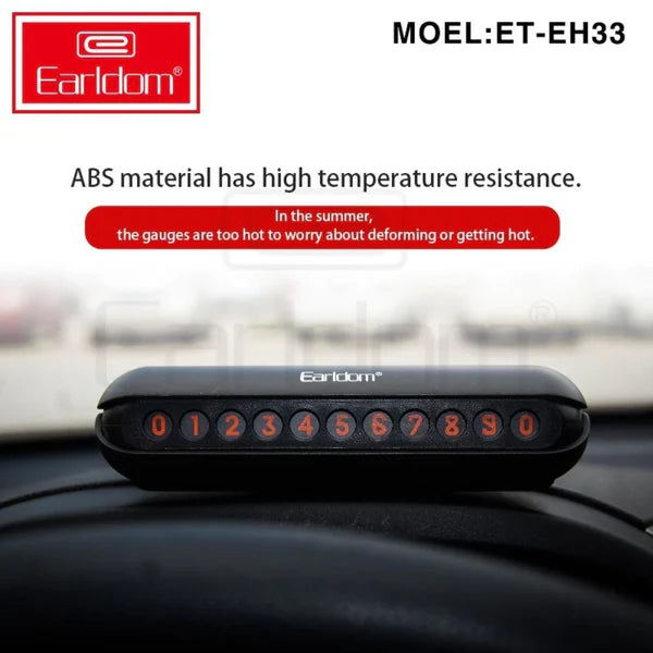 Earldom EH33 Dashboard Number Plate