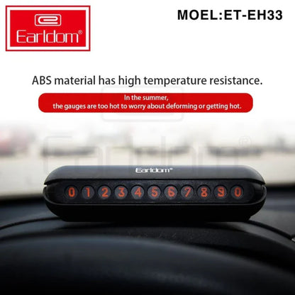 Earldom EH33 Dashboard Number Plate