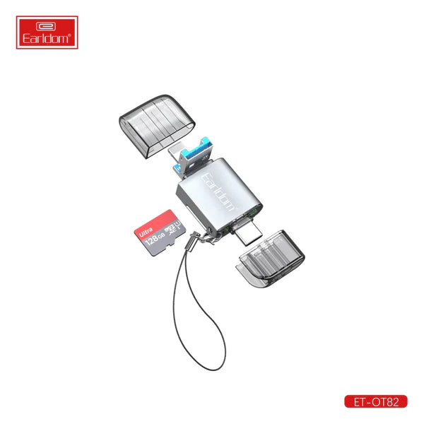Earldom OT82 4-in-1 USB 3.0 Aluminium Card Reader