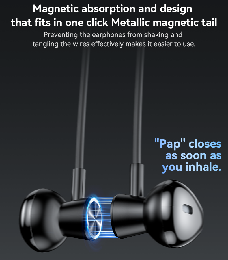 YSP20 BT5.3 Magnetic Suction On Back Lightweight Design Neck-mounted Bluetooth Headset