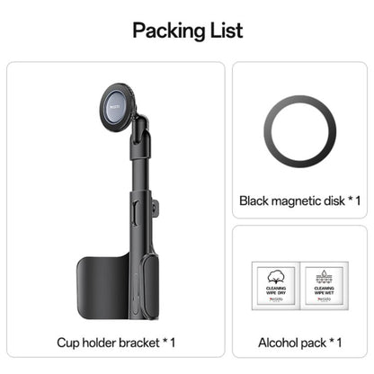 Yesido C230 Magnetic Car Mount Cup Holder Base with Card Slot – Black