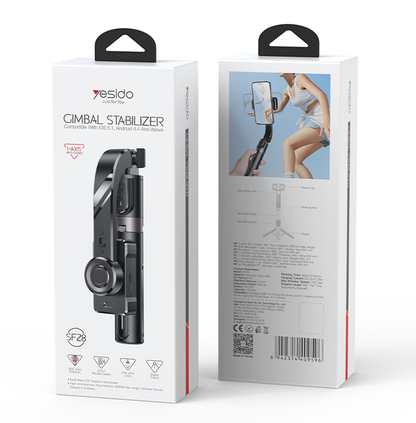 Yesido SF28 Handheld/Standing With Remote Controller Intelligent Anti-shake Selfie Stick Gimbal Stabilizer