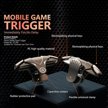 Earldom ET-F09 Dual Fan Mobile Phone Gaming Trigger Button for Game Handle, PUBG