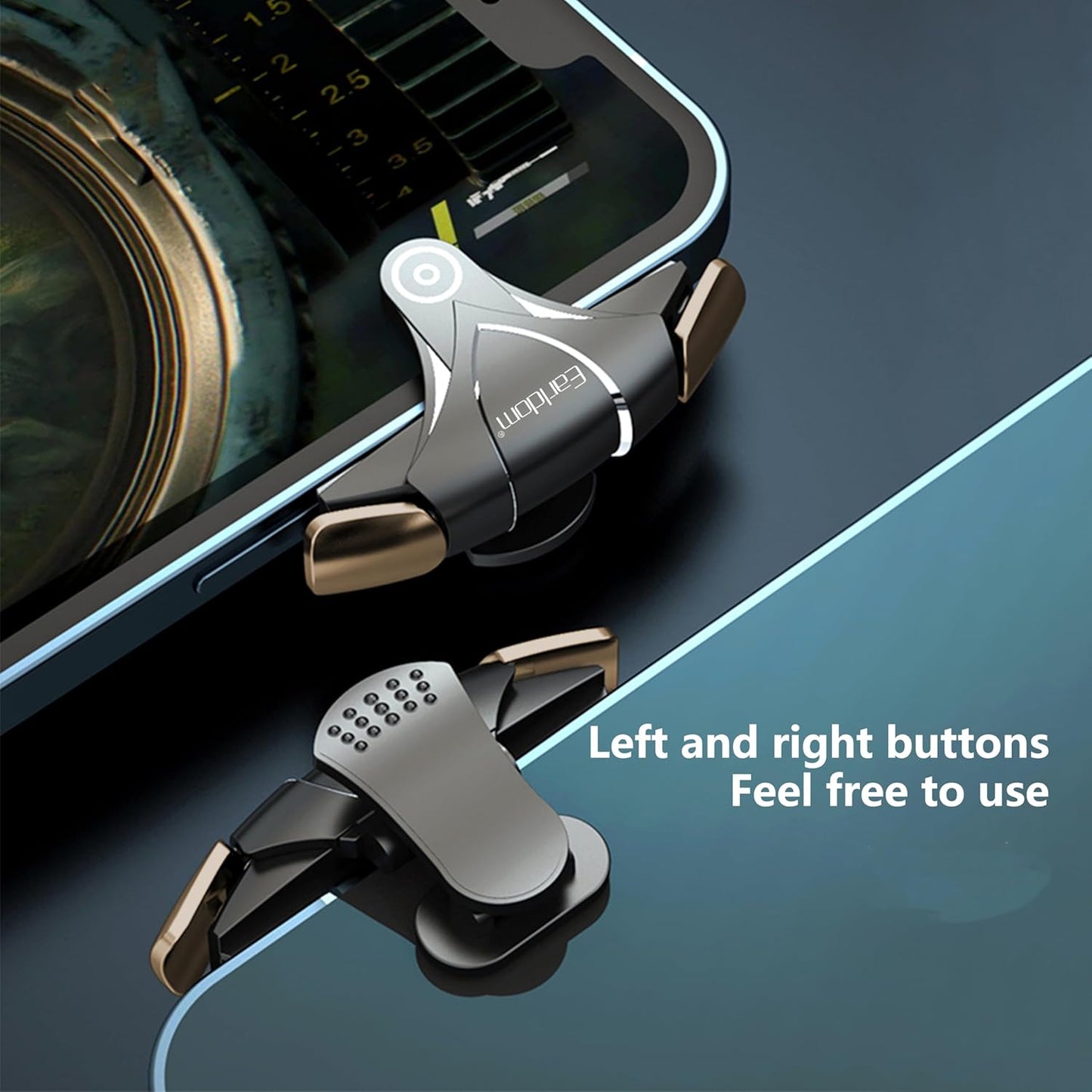 Earldom ET-F09 Dual Fan Mobile Phone Gaming Trigger Button for Game Handle, PUBG