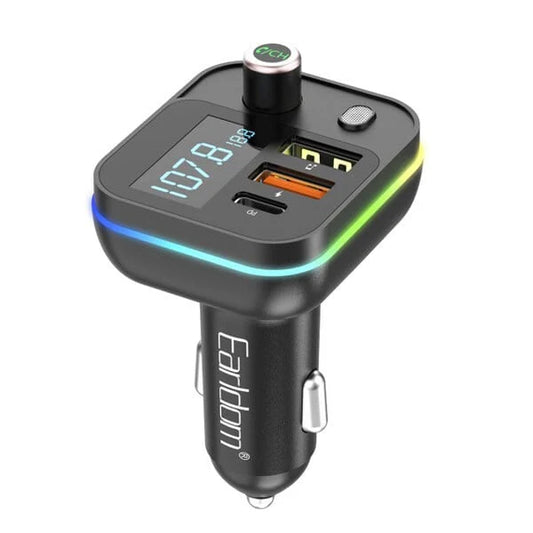 Earldom M87 Bluetooth Car FM Transmitter – Fast Charge & Hands-Free