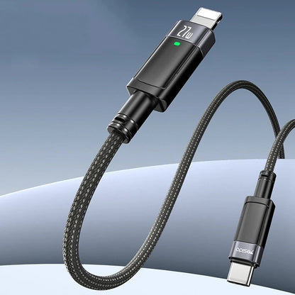 Yesido CA159 Type-C to iPhone Fast Charging Cable 27W – 1.2M Auto Cut-Off Feature