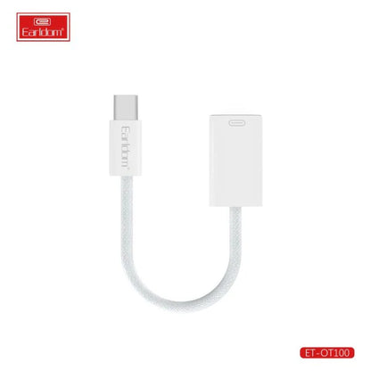 Earldom ET-OT100 USB-C to Lightning Adapter – Fast Charging for iPhone