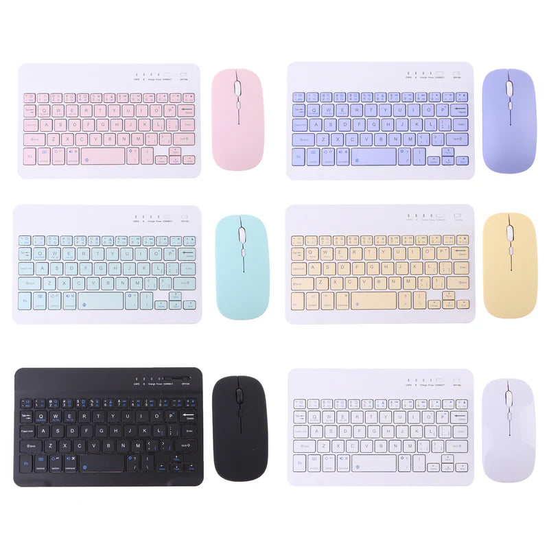 2-in-1 Wireless Bluetooth Keyboard & Mouse – English & Arabic Layout, Universal Compatibility