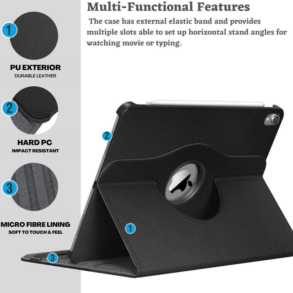 iPad Mini 1/2/3 360° Rotating Shockproof Case – Slim Flip Stand Cover