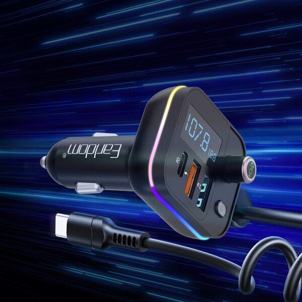 Earldom M87 Bluetooth Car FM Transmitter – Fast Charge & Hands-Free