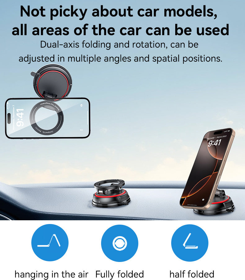 Yesido C219 360° Rotation Folding MagSafe Suction Cup Mobile Holder – Secure & Adjustable Mount