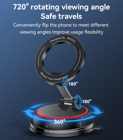Yesido C219 360° Rotation Folding MagSafe Suction Cup Mobile Holder – Secure & Adjustable Mount