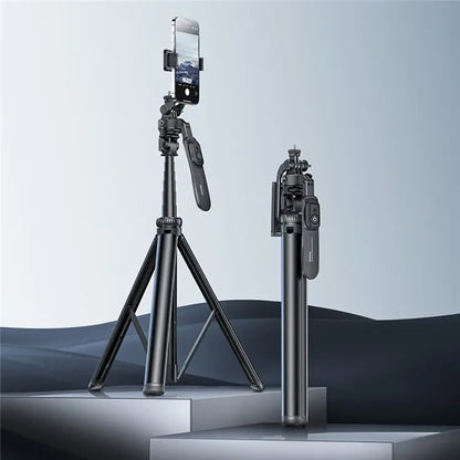 YESIDO SF17 Metal Selfie Stick Tripod with Remote – Retractable Phone & Camera Stand (Black)