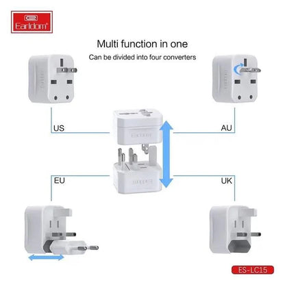 Earldom Universal World Travel Plug LC15