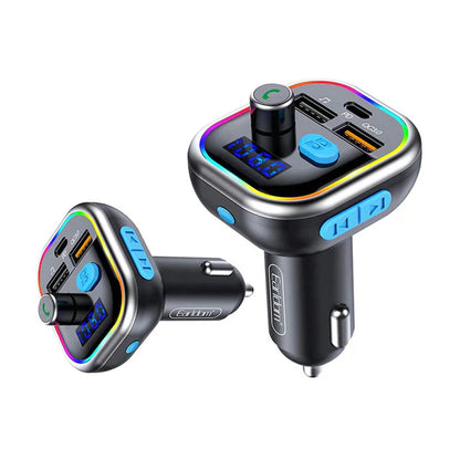 Earldom M86 Wireless FM Transmitter – Bluetooth Car Adapter with Dual USB Charger, Hands-Free Calling & Music Streaming