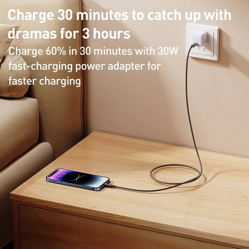 Yesido CA159 Type-C to iPhone Fast Charging Cable 27W – 1.2M Auto Cut-Off Feature