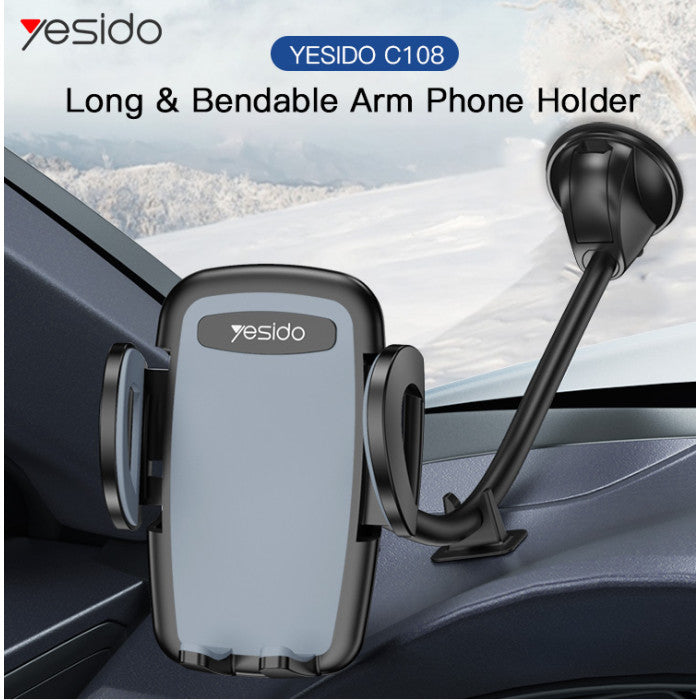 Yesido C108 Auto Clamp Car Mount – Easy Grip & Secure Hold