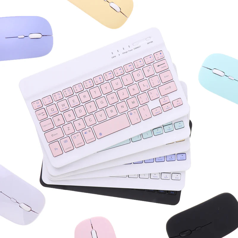 2-in-1 Wireless Bluetooth Keyboard & Mouse – English & Arabic Layout, Universal Compatibility