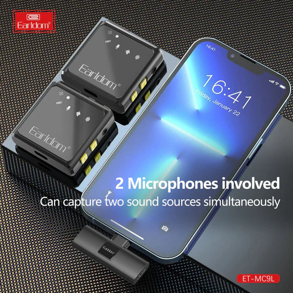 Earldom ET-MC9L Dual Wireless Microphone Lightning