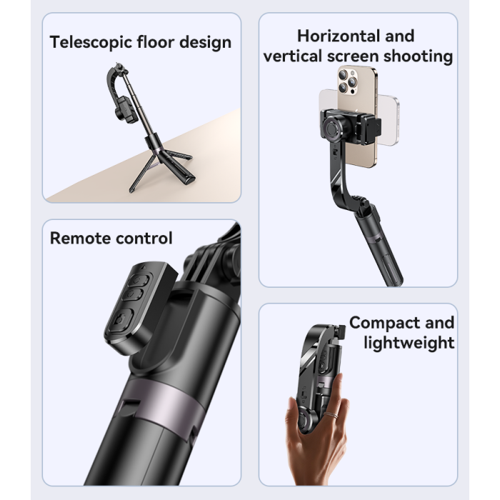 Yesido SF28 Handheld/Standing With Remote Controller Intelligent Anti-shake Selfie Stick Gimbal Stabilizer
