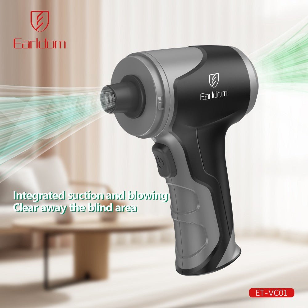 Earldom ET-VC01 Mini Car Vacuum Cleaner Black Portable Powerful Auto Vacuum