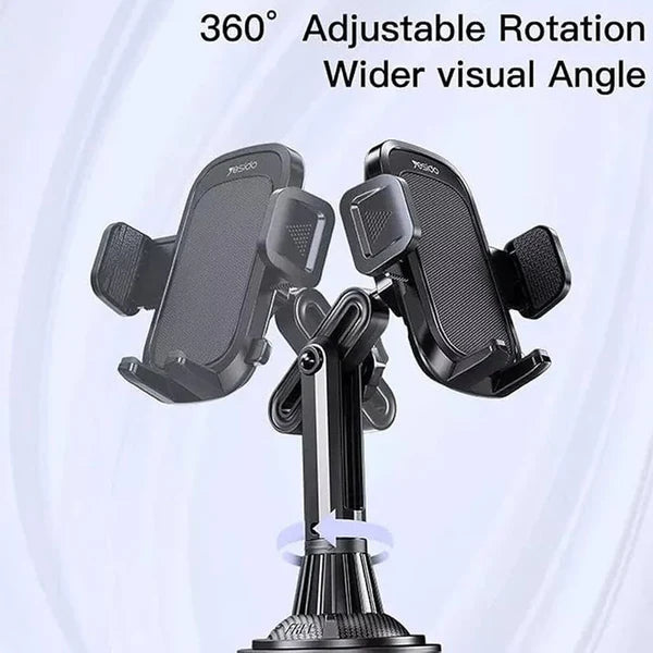 Yesido C195 Mobile Phone Cup Holder Mount – 360° Rotational, Adjustable & Secure Grip Design