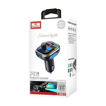 Earldom M86 Wireless FM Transmitter – Bluetooth Car Adapter with Dual USB Charger, Hands-Free Calling & Music Streaming
