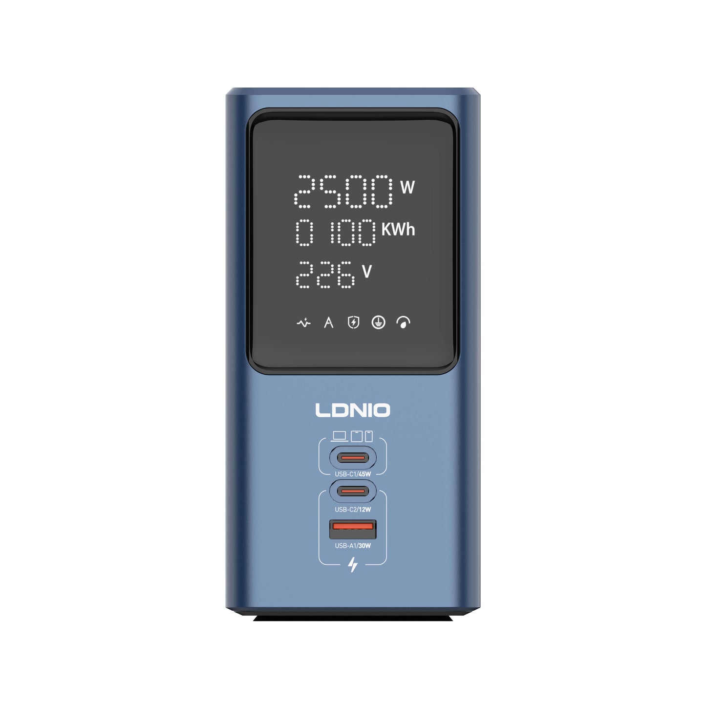 LDNIO SC2 Smart Power Strip – 45W PD Fast Charging, 2500W Output, LED Light