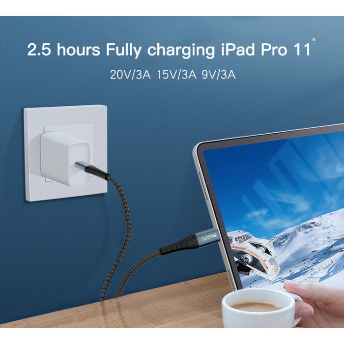 Yesido CA66 USB-C to USB-C 60W PD Fast Charging Cable 1.2MV