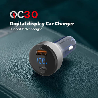 Earldom CC10 LED Digital Display Car Charger 63W – Ultra-Fast Charging On the Go