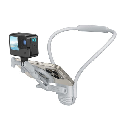 YESIDO C332 Neckband Bracket Anti Shake Foldable Magnetic Stand for Smartphone Action Camera