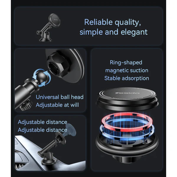 Yesido C269 Magnetic Car Mount – 360° Adjustable & Telescopic
