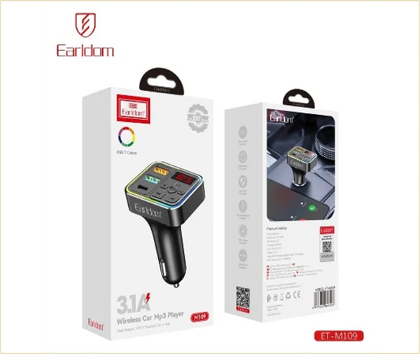 Earldom M109 FM Transmitter & Fast Charger