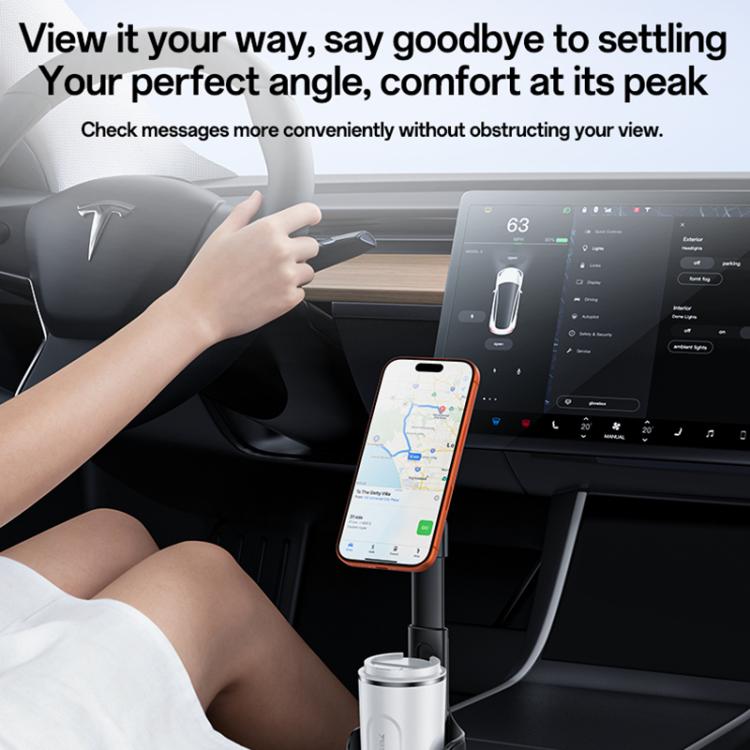 Yesido C230 Magnetic Car Mount Cup Holder Base with Card Slot – Black