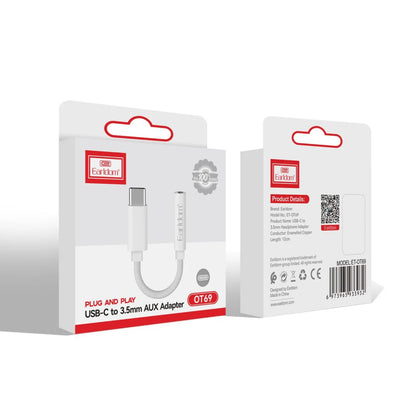 Earldom ET-OT69 Type-C to 3.5mm Adapter – USB-C to AUX Audio Converter
