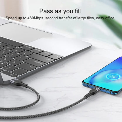 Yesido CA121C USB to Type-C Cable 2A Fast Charging & Data Sync