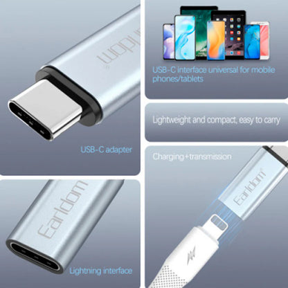 Earldom ET-OT104 Lightning to USB-C Adapter – Fast Charging & Data Transfer