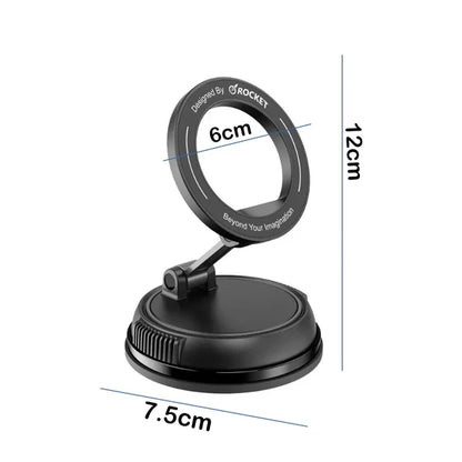 Rocket C48 Universal Car Phone Holder – Strong Grip, 360° Rotation, Dashboard & Windshield Mount