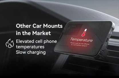 Yesido C311 Semiconductor Cooling Dual Ambient Lighting 15W Fast Charging Wireless Charger Car Phone Holder