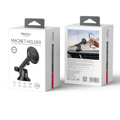 Yesido C269 Magnetic Car Mount – 360° Adjustable & Telescopic