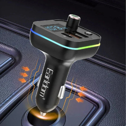 Earldom M87 Bluetooth Car FM Transmitter – Fast Charge & Hands-Free