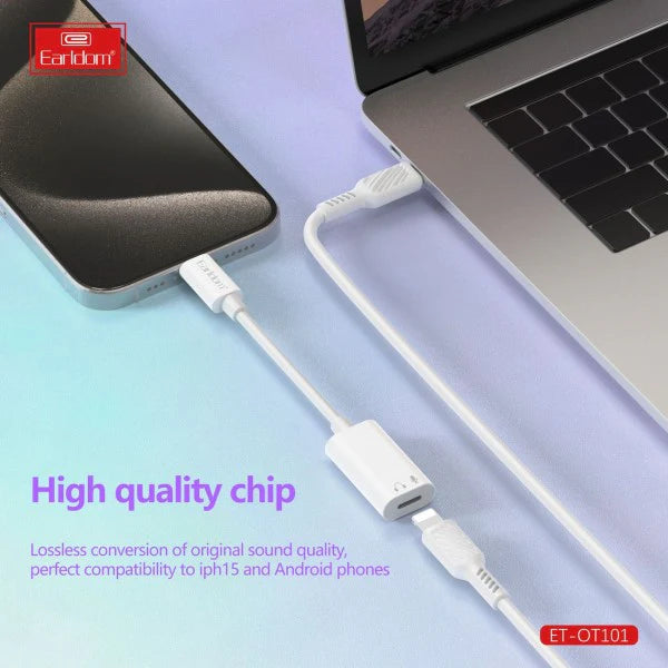Earldom OT101 Adaptor USB-C to Lightning for Headphones