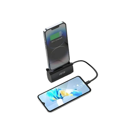 Aspor A351 Mini Power Bank 5000mAh – 22.5W Fast Charging Type-C & Lightning (Black)