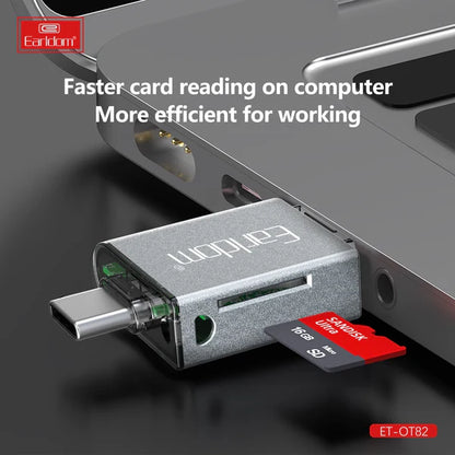 Earldom OT82 4-in-1 USB 3.0 Aluminium Card Reader